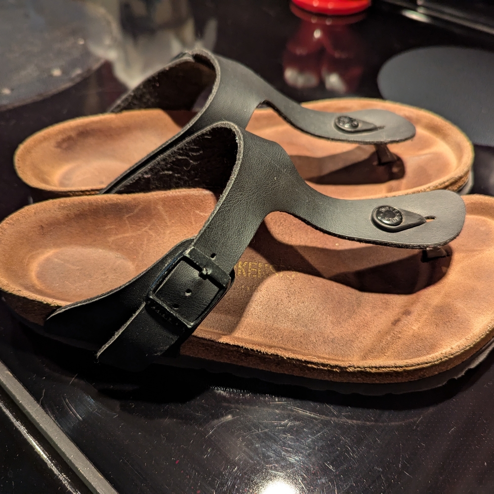 Black and Brown Sandals